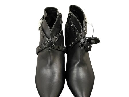 Boots Ankle Heels By Nine West In Black, Size: 9.5 For Cheap