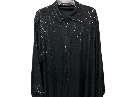 Blouse Long Sleeve By Torrid In Black, Size: 4x For Cheap