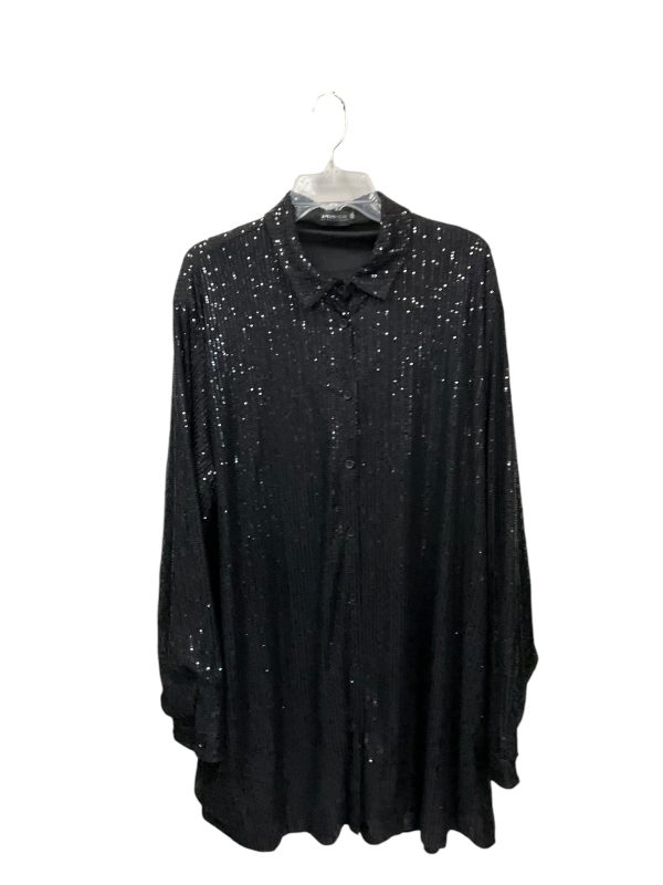 Blouse Long Sleeve By Torrid In Black, Size: 4x For Cheap