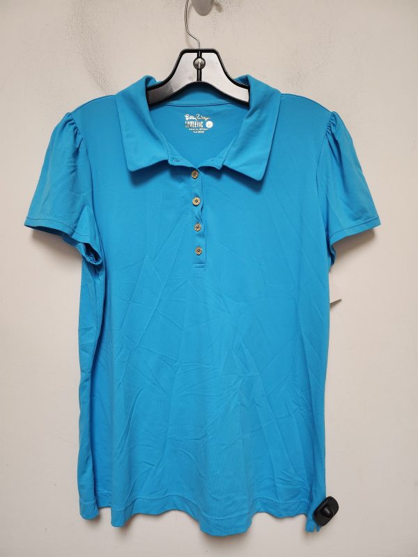 Athletic Top Short Sleeve By Lilly Pulitzer In Teal, Size: L Cheap