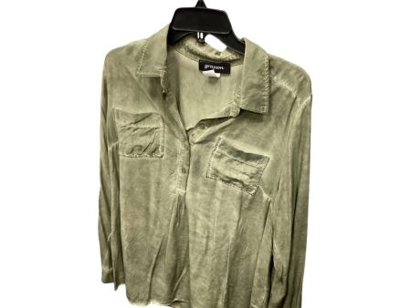 Top Long Sleeve By Grayson In Green, Size: 10 For Sale