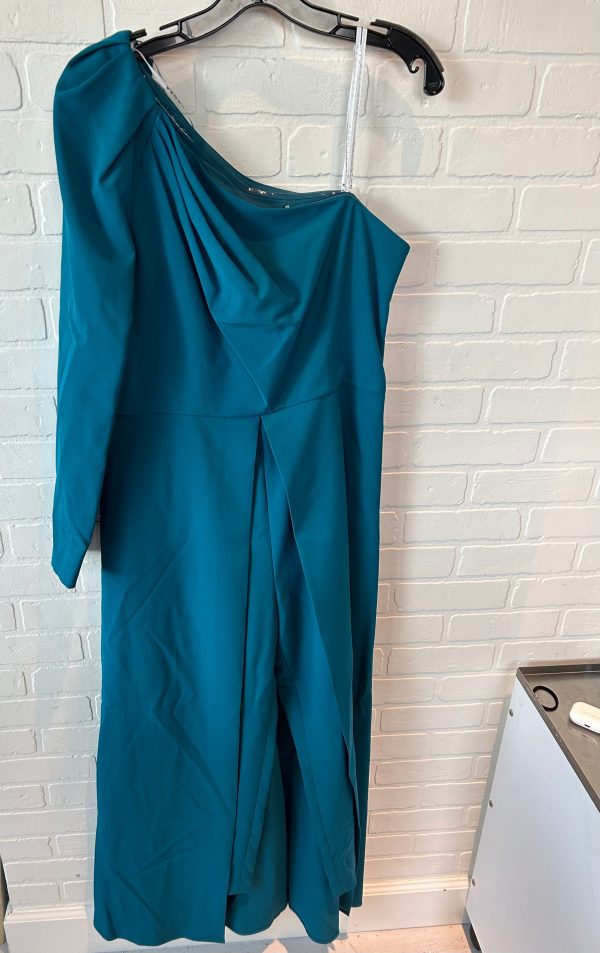 Dress Party Long By Kay Unger In Teal, Size: Xl on Sale