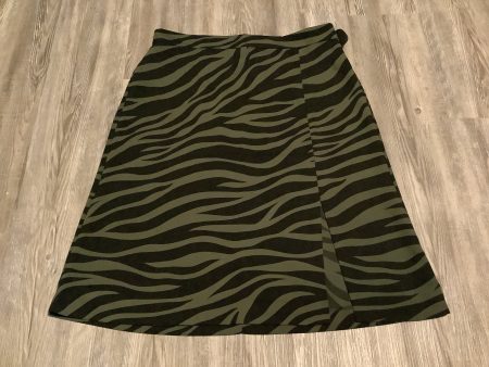 Skirt Midi By Ann Taylor In Black & Green, Size: 12petite on Sale