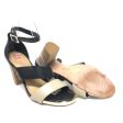 Black & Cream Sandals Heels Block Cmc, Size 7 Fashion