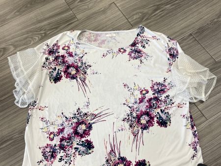 Blouse Short Sleeve By Maurices In Floral Print, Size: 2x For Cheap