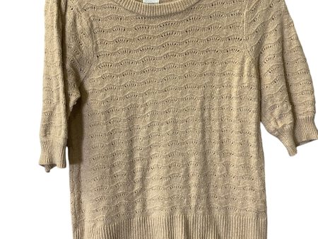 Sweater Short Sleeve By Joie In Beige, Size: M Hot on Sale