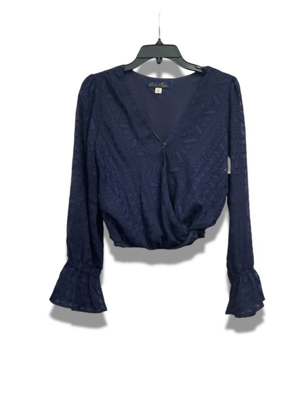 Blouse Long Sleeve By Blue Rain In Navy, Size: S For Discount