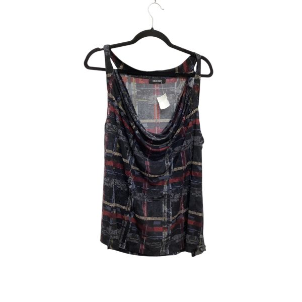 Top Sleeveless By Nine West In Plaid Pattern, Size: 1x Cheap