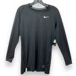 Athletic Top Long Sleeve Collar By Nike Apparel In Black, Size: Xl Sale