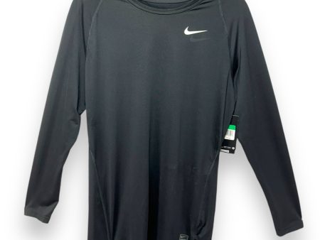 Athletic Top Long Sleeve Collar By Nike Apparel In Black, Size: Xl Sale