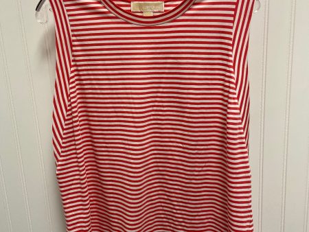 Top Sleeveless Basic By Michael By Michael Kors In Striped Pattern, Size: L For Sale