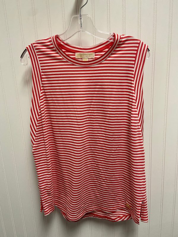 Top Sleeveless Basic By Michael By Michael Kors In Striped Pattern, Size: L For Sale