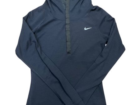 Athletic Top Long Sleeve Hoodie By Nike In Black, Size: S For Discount