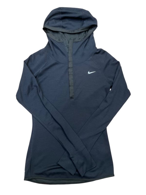 Athletic Top Long Sleeve Hoodie By Nike In Black, Size: S For Discount