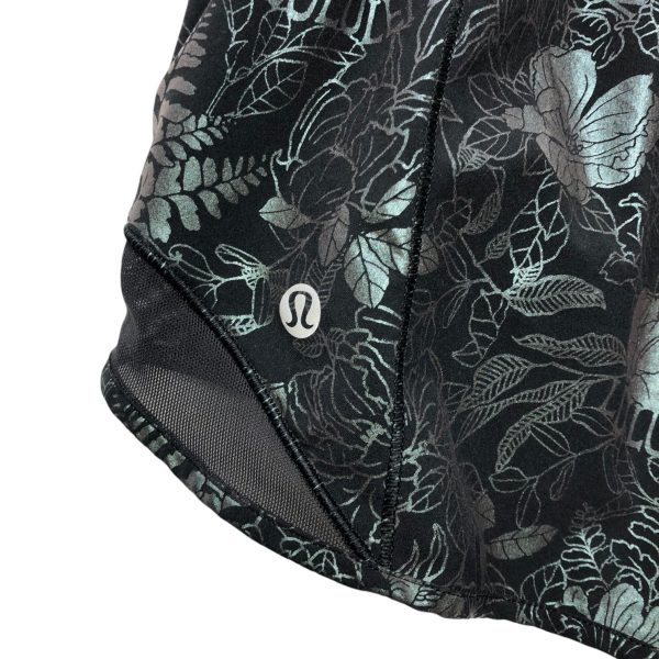 Athletic Shorts By Lululemon In Black & Silver, Size: 8 Online Sale