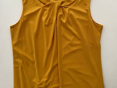 Blouse Sleeveless By Nine West Apparel In Mustard, Size: S For Discount