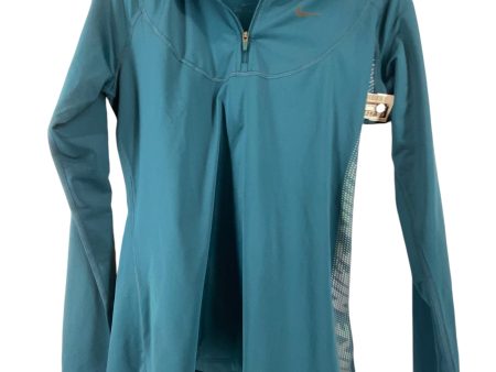 Athletic Top Long Sleeve Collar By Nike In Green, Size: M Supply