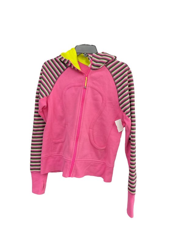 Athletic Jacket By Lululemon In Pink, Size: 8 Online now