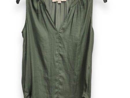 Blouse Sleeveless By Loft In Green, Size: Petite   Xs Fashion