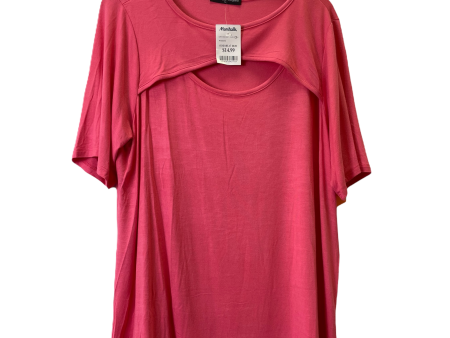 Pink Top Short Sleeve By Kim & Cami, Size: 1x Cheap