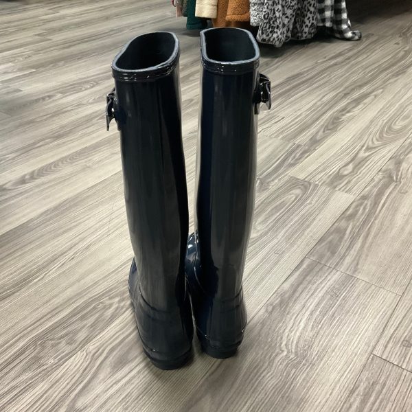 Boots Rain By Hunter In Blue, Size: 8 Online now