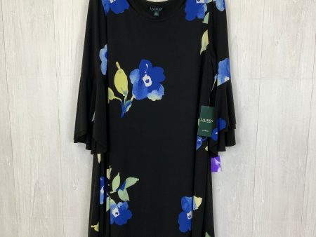 Dress Work By Lauren By Ralph Lauren In Black & Blue, Size: L Supply