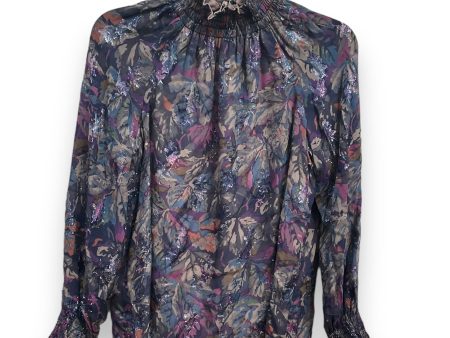 Blouse Long Sleeve By Rebecca Taylor In Multi-colored, Size: Xs For Cheap