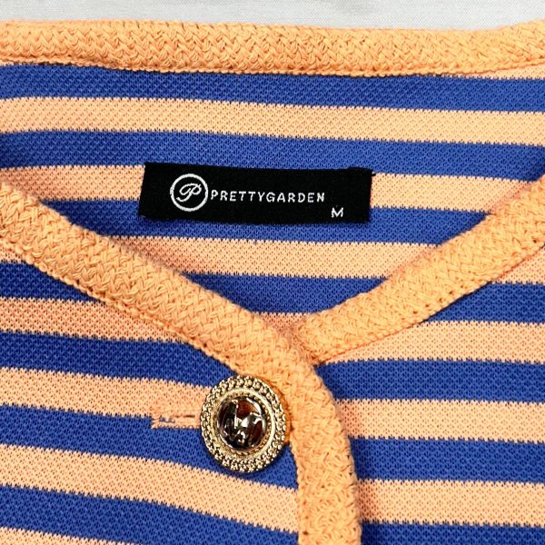 Blazer By Pretty Garden In Blue & Orange, Size: M For Cheap