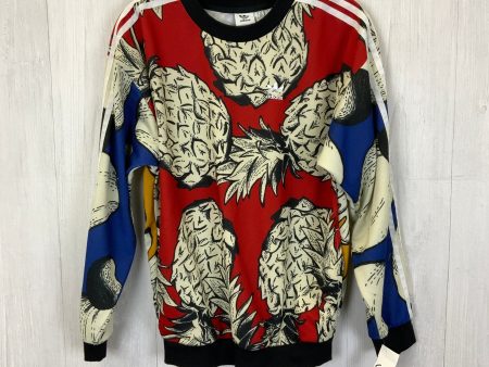 Athletic Sweatshirt Crewneck By Adidas In Blue & Red & White, Size: Xs For Cheap