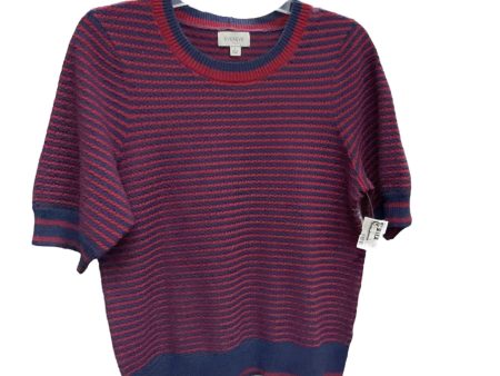 Sweater Short Sleeve By Evereve In Red & Blue, Size: L Hot on Sale