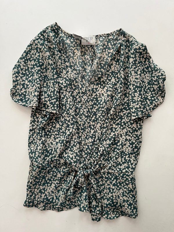 Blouse Short Sleeve By Sienna Sky In Green, Size: S Online Sale