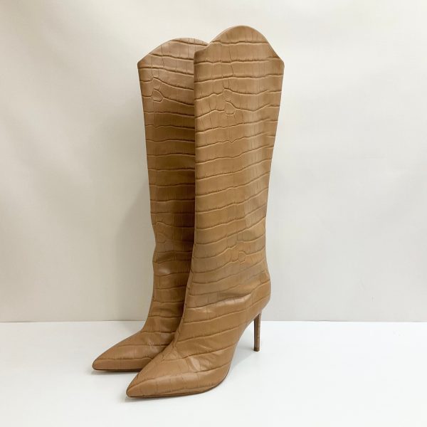 Boots Knee Heels By Cma In Tan, Size: 8.5 Online