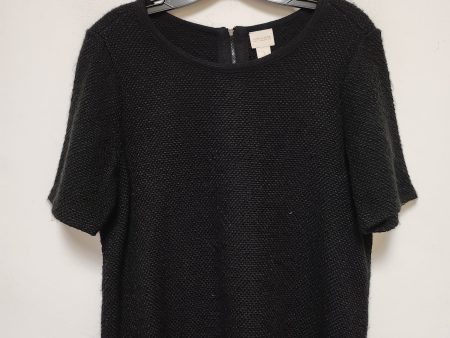 Sweater Short Sleeve By Chicos In Black, Size: M Online