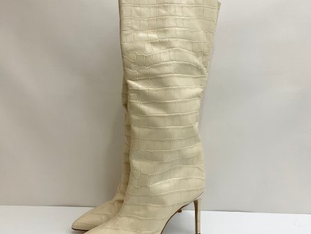 Boots Knee Heels By Cma In Cream, Size: 8.5 Online