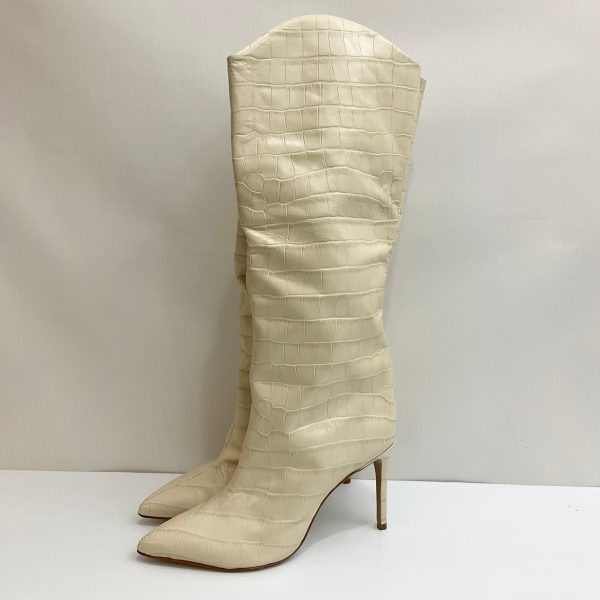 Boots Knee Heels By Cma In Cream, Size: 8.5 Online