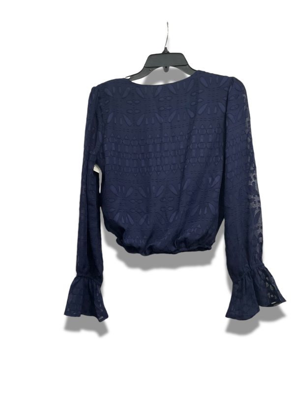 Blouse Long Sleeve By Blue Rain In Navy, Size: S For Discount