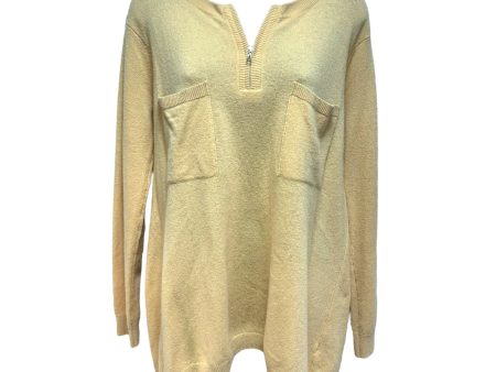 Quarter Zip Pocket Sweater Cashmere By Vince In Peach, Size: S Supply