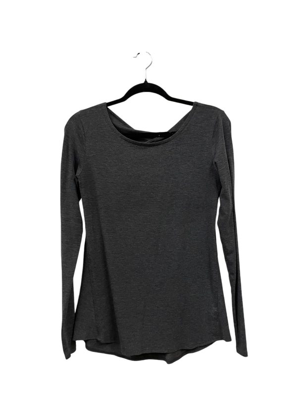 Athletic Top Long Sleeve Collar By Athleta In Grey, Size: Xs Fashion