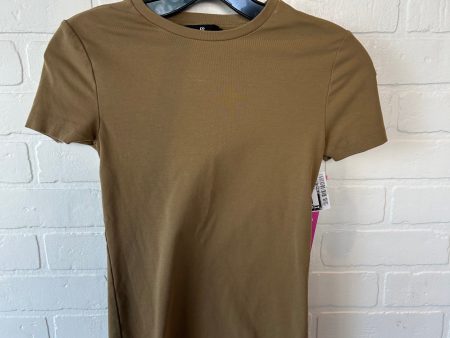 Top Short Sleeve Basic By Banana Republic In Tan, Size: Xxs Online